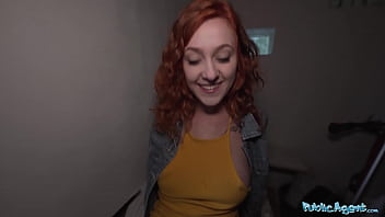 Sultry Ginger Waitress Drops To Her Knees For A Public Blowjob Before Getting Pounded Doggystyle In The Open